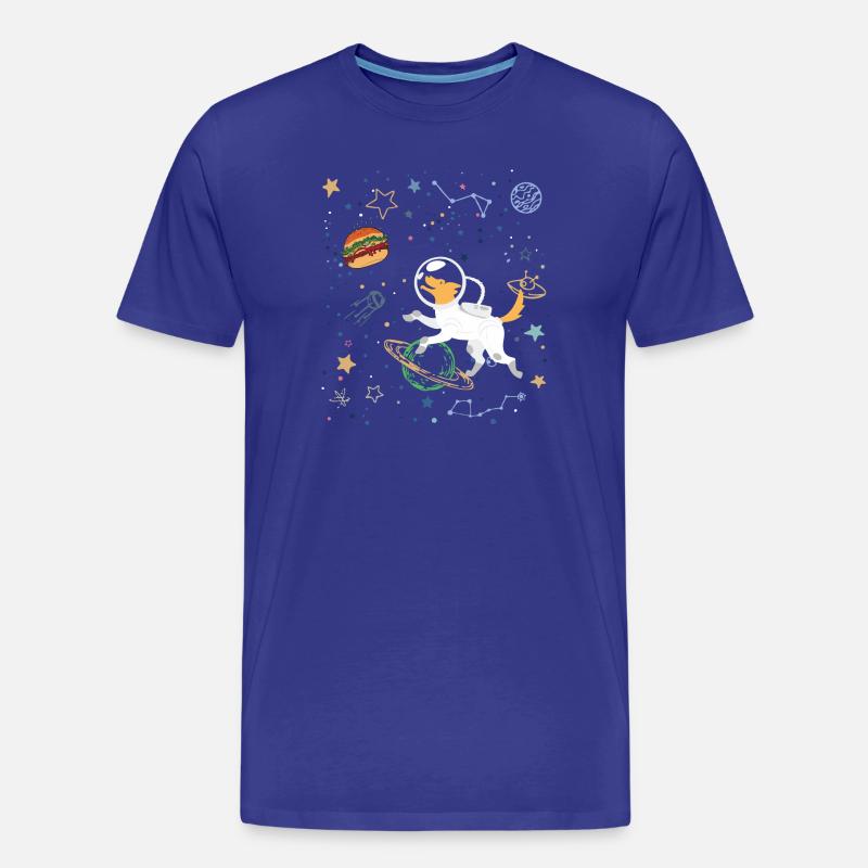 Space Explorer mit Astronaut Fox - Männer Premium Bio T-Shirt - Königsblau