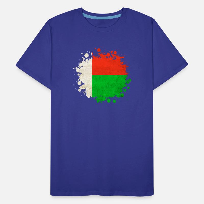 Madagaskar Flaggen Klecks Männer Premium Bio T-Shirt