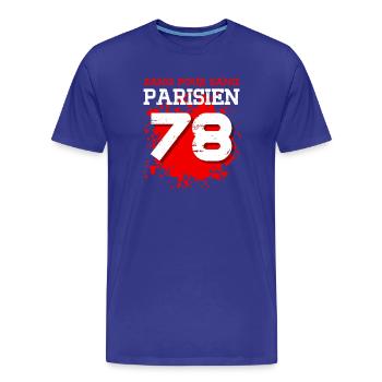 Sang Pour Sang Parisien - 78 - T-shirt bio Premium Homme - bleu roi - Devant - Damien (186cm)