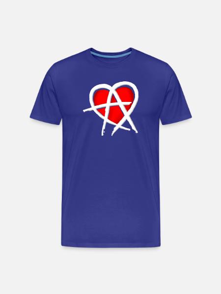 Anarchy & Love - Men's Premium Organic T-Shirt - royal blue