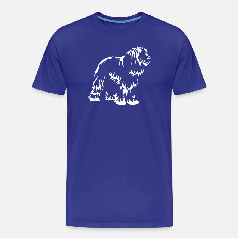 Bearded Collie "Black Edition" - Männer Premium Bio T-Shirt - Königsblau