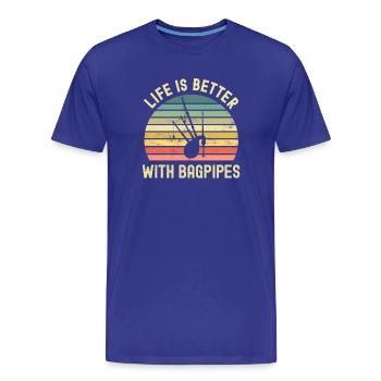 Dudelsack - Männer Premium Bio T-Shirt - Königsblau - Vorne - Damien (186cm)