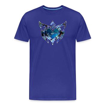 Elegant floral design - Men's Premium Organic T-Shirt - royal blue - Front - Damien (186cm)