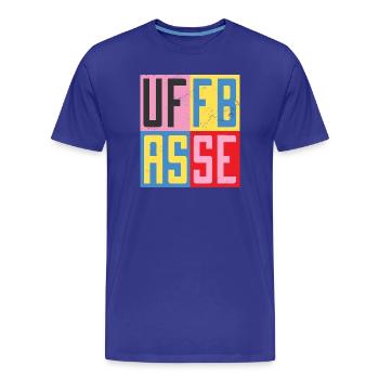 Conception Uffbasse - T-shirt bio Premium Homme - bleu roi - Devant - Damien (186cm)