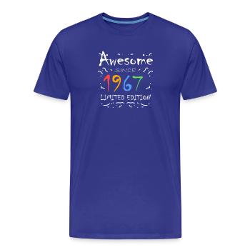 1967 - Jahrgang 1967 - Fantastisch seit 1967 - Männer Premium Bio T-Shirt - Königsblau - Vorne - Damien (186cm)