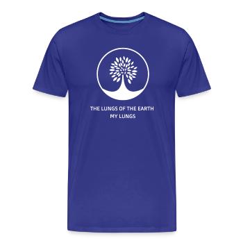 Lungs of the Earth Circular Tree - Men's Premium Organic T-Shirt - royal blue - Front - Damien (186cm)
