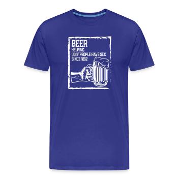 Biertrinker Bier Trinken Sauftour Männer - Männer Premium Bio T-Shirt - Königsblau - Vorne - Damien (186cm)