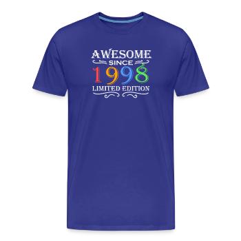 1998 - Jahrgang 1998 - Fantastisch seit 1998 - Männer Premium Bio T-Shirt - Königsblau - Vorne - Damien (186cm)