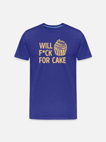 Sweets Humorous Statement Cake Cupcake - Men's Premium Organic T-Shirt - royal blue