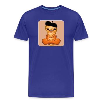 BONNET DE BÉRET DE POULET - T-shirt bio Premium Homme - bleu roi - Devant - Damien (186cm)