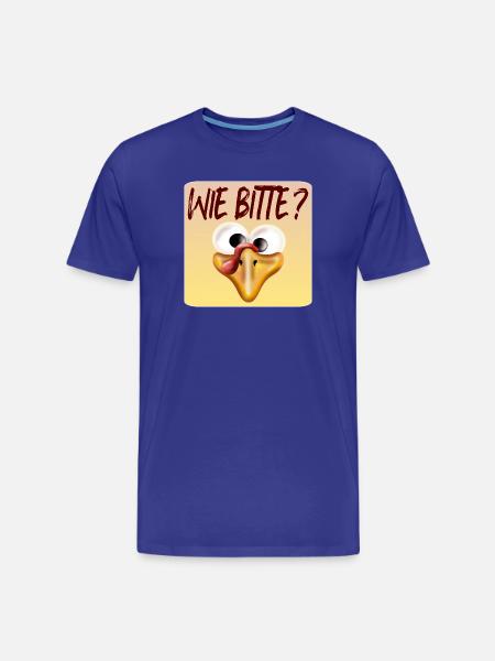 Wie bitte - Männer Premium Bio T-Shirt - Königsblau
