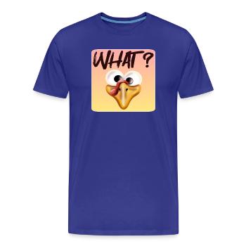 Turkey What - Men's Premium Organic T-Shirt - royal blue - Front - Damien (186cm)