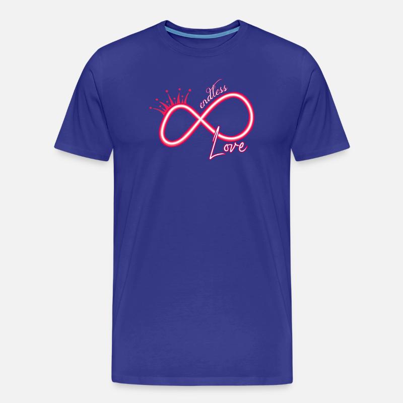 Unendlichkeitszeichen neon endless love - Männer Premium Bio T-Shirt - Königsblau