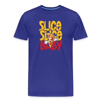 Slice slice baby pizza - Männer Premium Bio T-Shirt - Königsblau - Vorne - Damien (186cm)