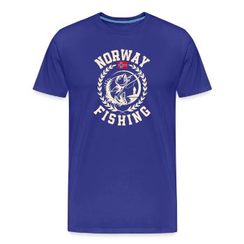 Norvège Fishing Angler Fishing Tour - T-shirt bio Premium Homme - bleu roi - Devant - Damien (186cm)