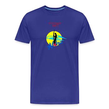 Polynésie - T-shirt bio Premium Homme - bleu roi - Devant - Damien (186cm)