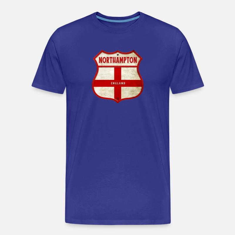 Northampton England Wappen - Männer Premium Bio T-Shirt - Königsblau