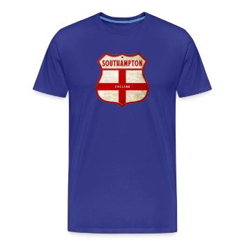Southampton England Wappen - Männer Premium Bio T-Shirt - Königsblau - Vorne - Damien (186cm)