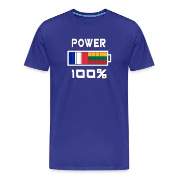 Litauen und Frankreich ernähren sich zu 100% - Männer Premium Bio T-Shirt - Königsblau - Vorne - Damien (186cm)