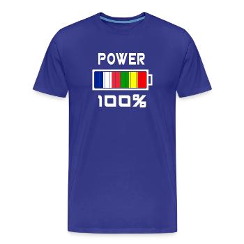 Le Mali et la France sont au pouvoir - T-shirt bio Premium Homme - bleu roi - Devant - Damien (186cm)