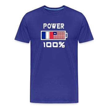 Liberia und Frankreich sind an der Macht - Männer Premium Bio T-Shirt - Königsblau - Vorne - Damien (186cm)