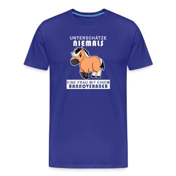 Hannoveraner Pferd Hauspferd - Männer Premium Bio T-Shirt - Königsblau - Vorne - Damien (186cm)