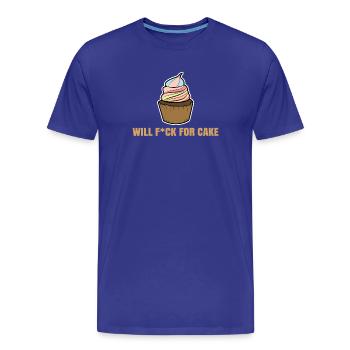 Gâteau Humoristique Candy Statement Cupcake - T-shirt bio Premium Homme - bleu roi - Devant - Damien (186cm)