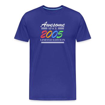 2005 - Jahrgang 2005 - Fantastisch seit 2005 - Männer Premium Bio T-Shirt - Königsblau - Vorne - Damien (186cm)