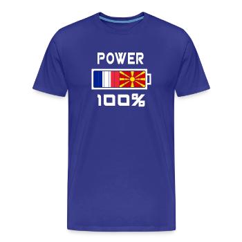 Nordmazedonien und Frankreich liefern 100% - Männer Premium Bio T-Shirt - Königsblau - Vorne - Damien (186cm)
