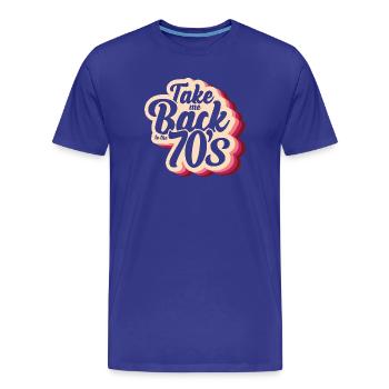 Nimm mich zurück in die 70er Jahre - Männer Premium Bio T-Shirt - Königsblau - Vorne - Damien (186cm)