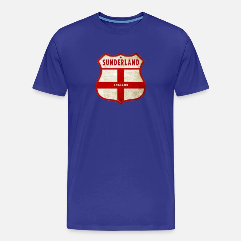 Sunderland England Wappen - Männer Premium Bio T-Shirt - Königsblau
