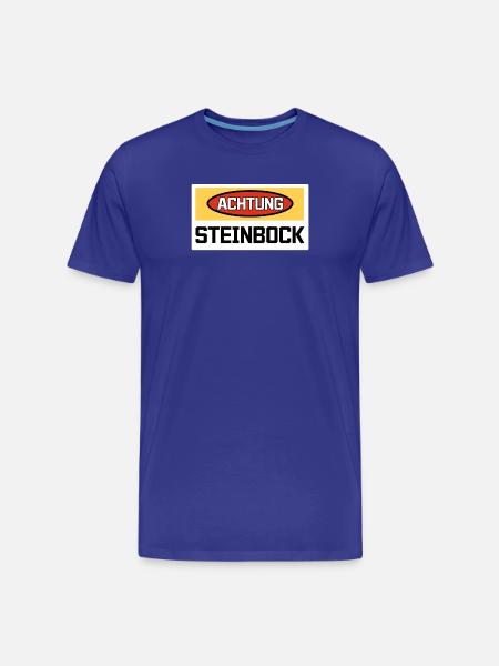 Steinbock Tierkreiszeichen Statement Astronomie - Männer Premium Bio T-Shirt - Königsblau