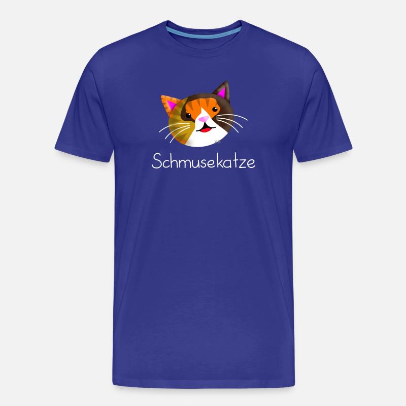 Schmusekatze - Männer Premium Bio T-Shirt - Königsblau