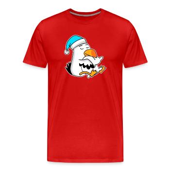 Albatross Seagull Bird - Men's Premium Organic T-Shirt - red - Front - Damien (186cm)