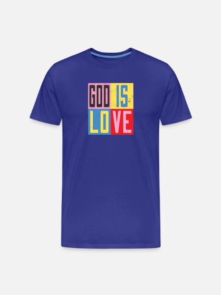 God is love - Men's Premium Organic T-Shirt - royal blue
