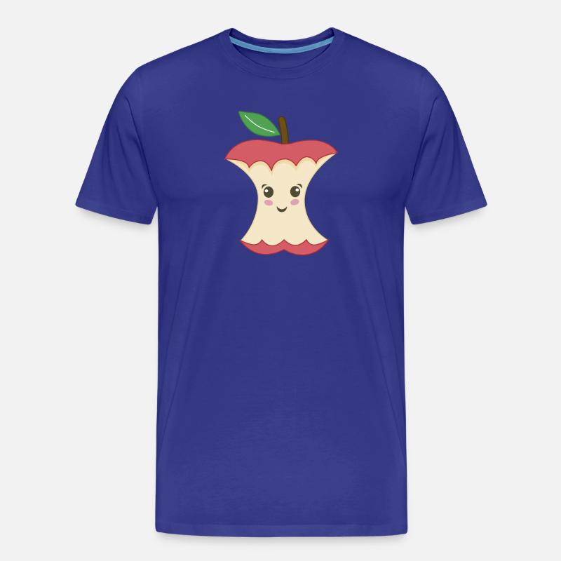 Kawaii Apfel-Trognon - Männer Premium Bio T-Shirt - Königsblau