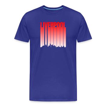 Liverpool Skyline Gradient - Men's Premium Organic T-Shirt - royal blue - Front - Damien (186cm)