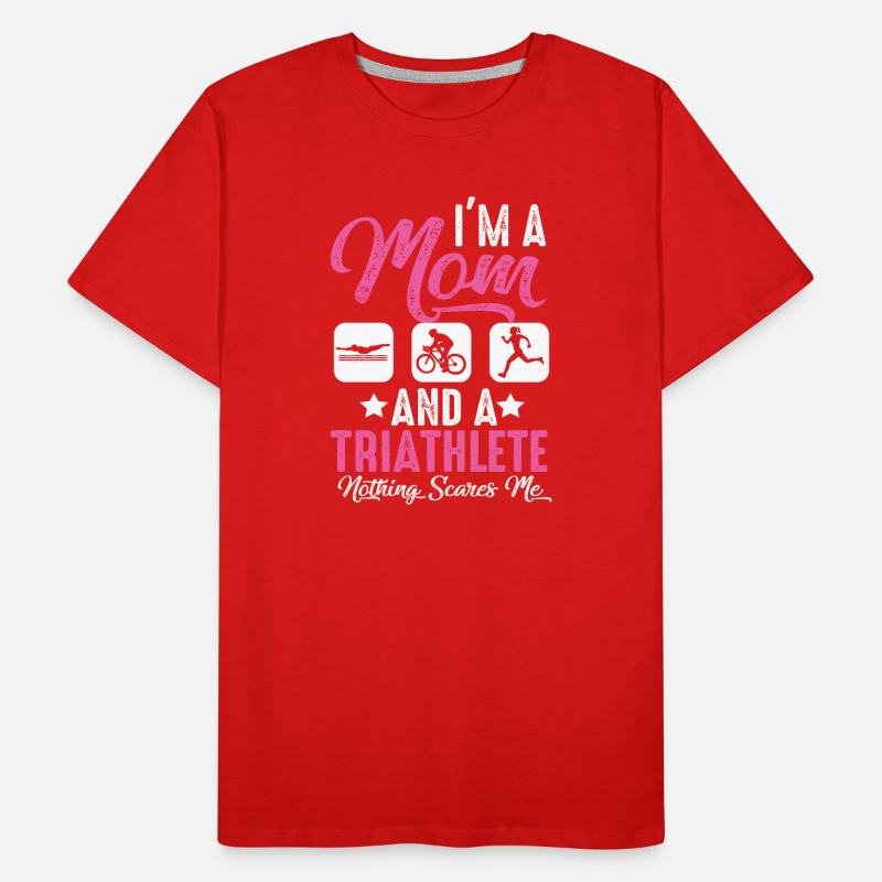 Ich Bin Eine Mutter Und Ein Triathlet Männer Premium Bio T-Shirt