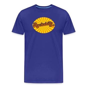 Rockabilly Vibes Rétro - T-shirt bio Premium Homme - bleu roi - Devant - Damien (186cm)