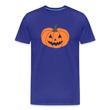 Citrouille Jack-o'-lantern - T-shirt bio Premium Homme - bleu roi - Devant - Damien (186cm)