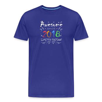 2018 - Fantastic since 2018 - Vintage 2018 - Men's Premium Organic T-Shirt - royal blue - Front - Damien (186cm)