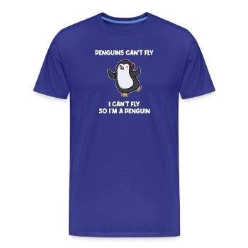 Penguin Animal Zoo Déclaration humoristique Oiseau Pôle Sud - T-shirt bio Premium Homme - bleu roi - Devant - Damien (186cm)