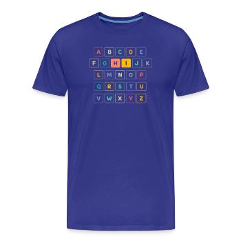 ABC Bunt HI - École maternelle préscolaire - T-shirt bio Premium Homme - bleu roi - Devant - Damien (186cm)