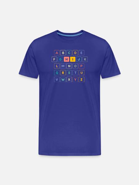 ABC Bunt HI - Kindergarten Preschool School - Men's Premium Organic T-Shirt - royal blue