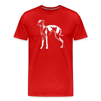 Italienisches Windspiel - Männer Premium Bio T-Shirt - Rot - Vorne - Damien (186cm)