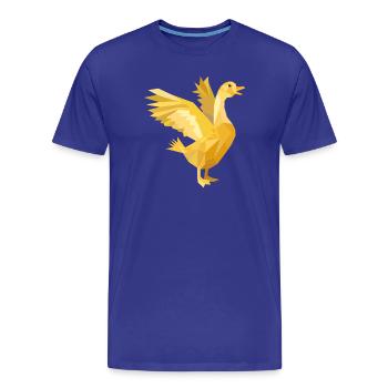 A golden goose as a rich symbol - Men's Premium Organic T-Shirt - royal blue - Front - Damien (186cm)