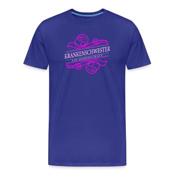 Krankenschwester aus Leidenschaft - Männer Premium Bio T-Shirt - Königsblau - Vorne - Damien (186cm)