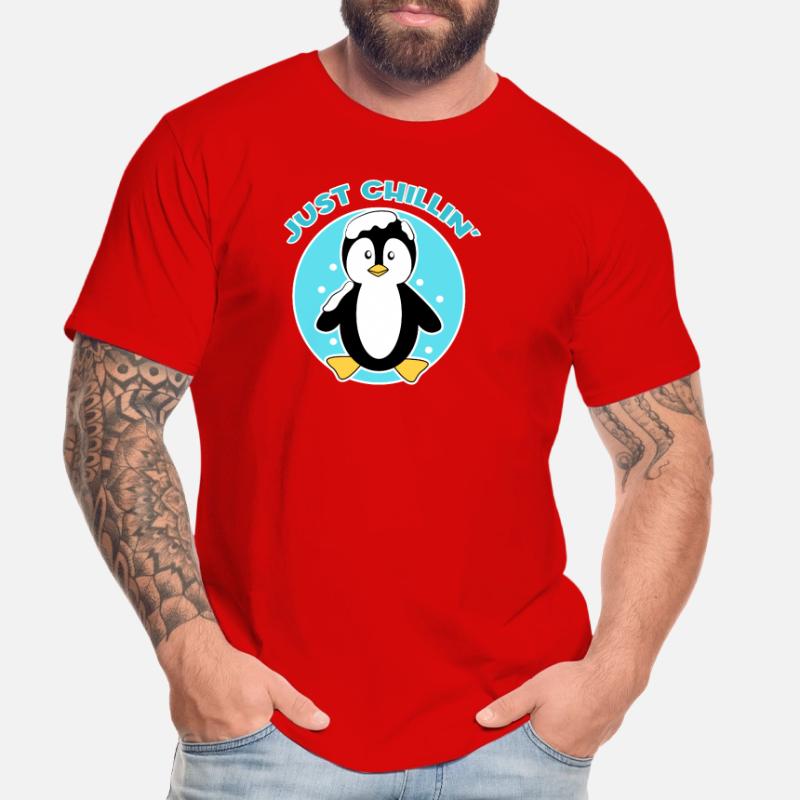 Pinguin Statement Eis Kalt Vogel Schnee Tier Männer Premium Bio T-Shirt