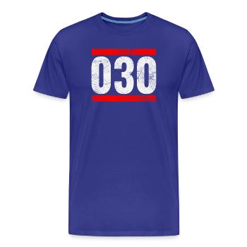 030 - Men's Premium Organic T-Shirt - royal blue - Front - Damien (186cm)