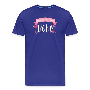 Klettern Bouldern Bergsteigen Berge Liebe Geschenk - Männer Premium Bio T-Shirt - Königsblau - Vorne - Damien (186cm)
